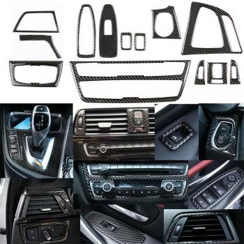 Accesorios de Interior de Fibra de Carbono Real para BMW 3 4 F30 F34