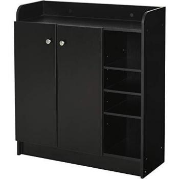 Armario zapatero madera 2 Puertas 4 Estantes 83x30x90 cm