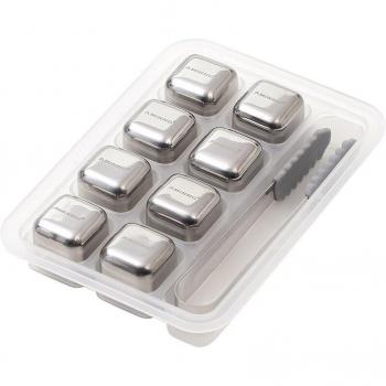 AMINNO Stainless Steel Whiskey Ice Cubes with Clip