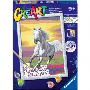 Cavallo Grigio in Movimento – Arte per Numeri