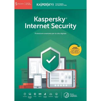 Kaspersky Lab Internet Security 2019 Licenza Completa 5 Utenti 1 Anno