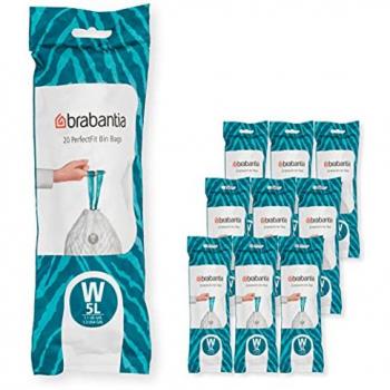 Brabantia Pack of 200 5L PerfectFit Code W Bin Bags