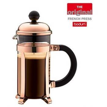Bodum Chambord 3‑Cup French Press Coffee Maker in Copper – 0.35 L / 12 oz