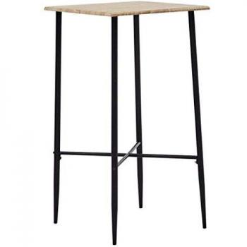 Table de bar 60 x 60 x 111 cm en MDF Chêne