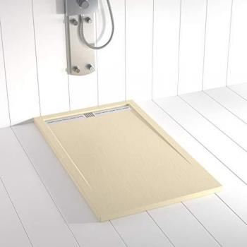 Plato de ducha rectangular FLOW Crema 80x110 cm