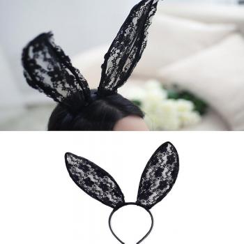 Accessoire de Cheveux Sexy avec Oreilles de Lapin Noir