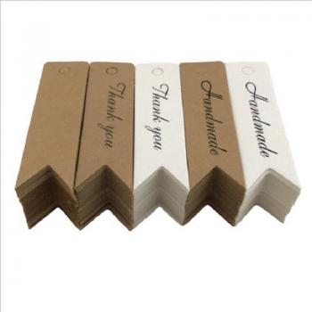 100pcs 2x7cm DIY Kraft Paper Hang Tags for Baking and Clothing