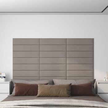 Painel de Parede em Veludo 12 Peças 60x15 cm