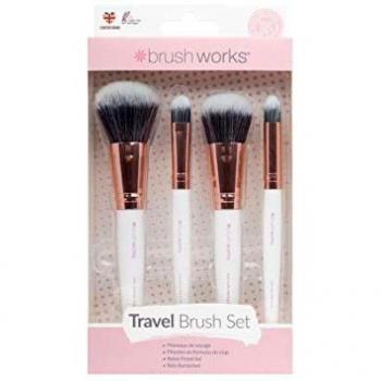 Brushworks White & Gold Cosmetic Brush Set