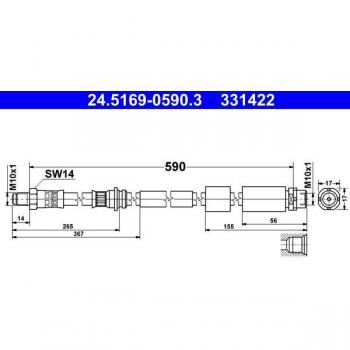 Flexible de frein ATE 24.5169-0590.3