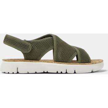 Sandalias planas de mujer Oruga Sandal troqueladas en verde