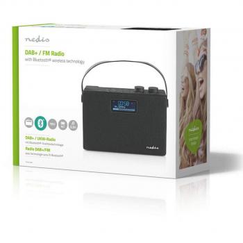 Schwarzes Nedis DAB+ Radio 15 W – Bluetooth & UKW‑Kombi