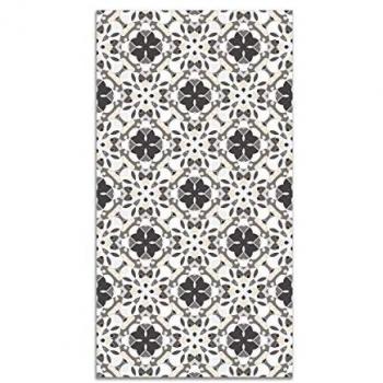 Alfombra de cocina vinílica mosaico gris 80x250 cm