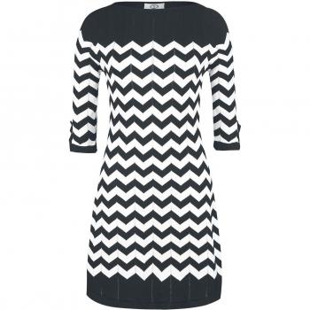 Dancing Days Vanilla Vestido Corto Mujer Negro-Blanco 4XL