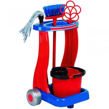 Carrello per pulizie RILUX con scopa e paletta