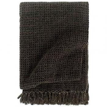 Copriletto Antracite/Marrone 160x210 cm in Cotone