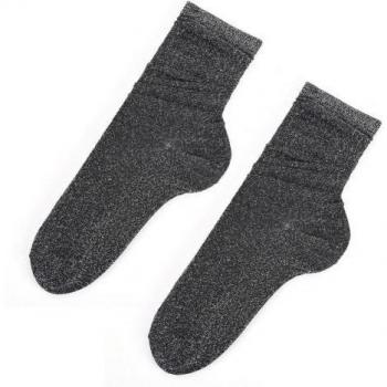 Solid Color Glitter Shiny Socks