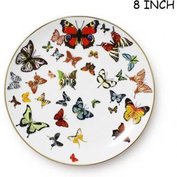 Butterfly Bone China Gold Rim Milk Cup