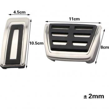 Carmilla Stainless Steel Gas and Brake Pedal Covers for Seat Tarraco LHD
