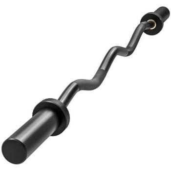 Sportnow 4‑ft EZ Curl Bar for 2‑in Weight Plates – Black Finish
