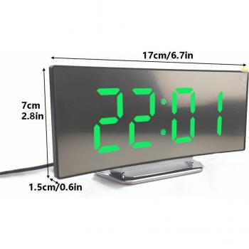 Dimbare 7” elektronische tafelklock voor kinderen – groene & rode variant, digitaal