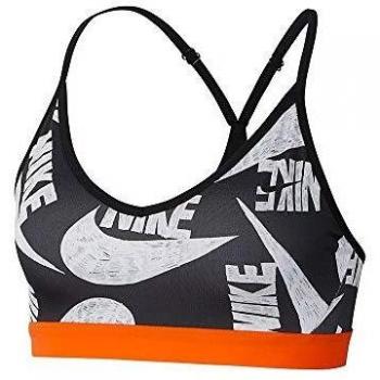 Soutien-gorge Nike Icnclsh Bra Marker Prt Femme M Noir, Orange, Blanc