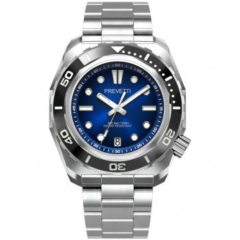 Prevetti Sunbeam 200m ProDiver Silver Stainless Steel Watch