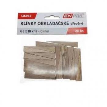 Dřevěné montážní klínky 65x18x12 mm, 20 ks