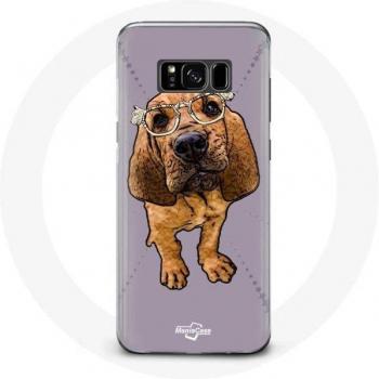 Protector de Teléfono Samsung Galaxy S8 con Gráfico de Beagle Dibujado