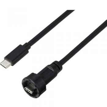 USB‑C 3.0 Stecker‑Stecker IP67 (Gewinde) 0,5 m – TC‑E10T‑MT3‑MWA/N