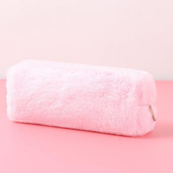 Einfarbige Plüsch Stifttasche für Mädchen