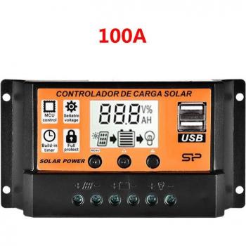MPPT Solar-Laderegler mit LCD-Display, 10A bis 100A, Dual USB
