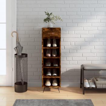 Shoe Organizer in Smoked Oak by Vidaxl