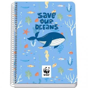 Cuaderno A5 cuadrícula 4x4 mm WWF