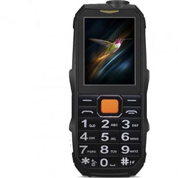 Mini téléphone résistant 2,4 pouces avec torche, double SIM et clavier russe