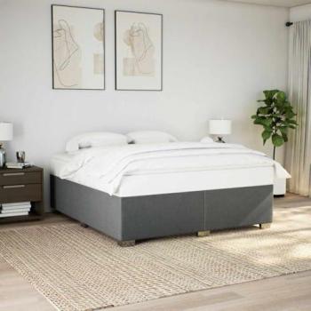 Dark Grey Super King Fabric Bed Frame without Mattress