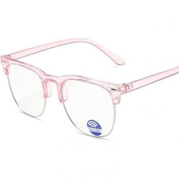 Kinder Brille Retro Stil Halb-Randlos Anti-Blaulicht