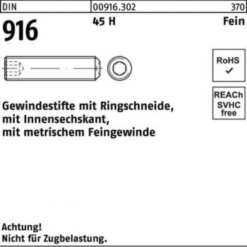Nobrand Gewindestift M10x1x25mm mit Ringschneide