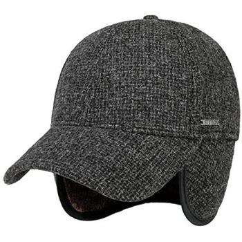 Stetson Vilson Wool Cap with Ear Flaps, Unisex, Size M (56-57 cm), Colour Anthracite