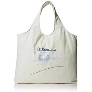 BOLSA BEIGE EL PRINCIPITO SOLO CON EL CORAZON PODEMOS VER