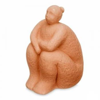 Objet Décoratif Femme Assise Orange Dolomite – Ensemble 4