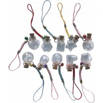 Assorted Mini Glass Bottle Pendants