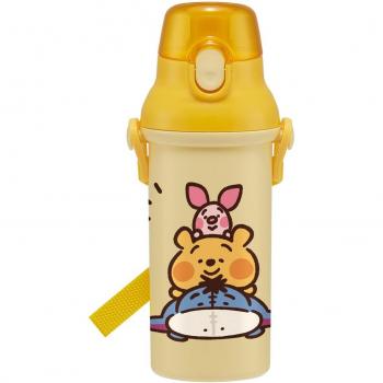 Mädchen‑Skater‑Flasche Winnie the Pooh – 480 ml – antibakteriell – aus Japan – PSB5SANAG-A