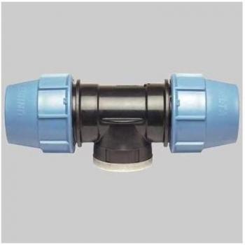 Tee Femmina in PVC 32 mm x 3/4 in con Vite Per Acqua