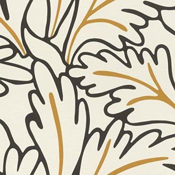 Golden Fern Washable Wallpaper – Black & Cream