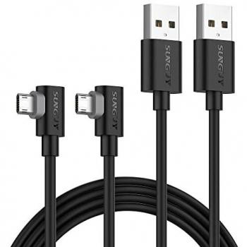 SUNGUY Cavo 1M Micro USB 2.0 Set 2 Pack – Caricamento Rapido per Android