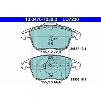 ATE 13.0470-7230.2 Plaquettes de frein arrière ATE pour Skoda Octavia 1