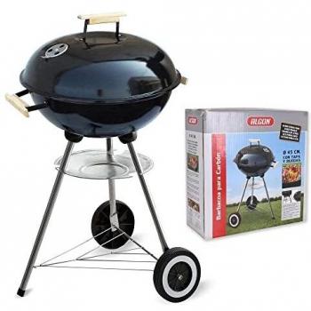 Algon Barbecue in carbonio con coperchio e ruote Ne Gramos