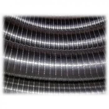 Tube inox 316 flexible pour cheminée, 10 m, diamètre 120 mm, intérieur lisse