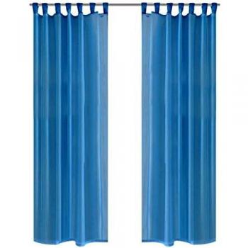 VidaXL Turquoise Window Sheer Drapes 140x225cm Set of 2